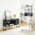 Set comoda TV si birou D Storfjord negru [en.casa] HausGarden Leisure