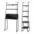 Set raft si birou C Storfjord negru [en.casa] HausGarden Leisure