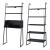 Set raft si birou B Storfjord negru [en.casa] HausGarden Leisure