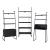 Set 2 rafturi si birou A3 Storfjord negru [en.casa] HausGarden Leisure