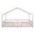 Pat casuta copii cu grilaj protectie Treviolo 200x120cm roz [en.casa] HausGarden Leisure