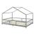 Pat casuta copii cu grilaj protectie Treviolo 200x120cm gri [en.casa] HausGarden Leisure