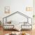 Pat casuta copii cu grilaj protectie Treviolo 200x120cm gri [en.casa] HausGarden Leisure
