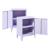 Set 2 buc noptiera Inari 57x40x30cm otel lila [en.casa] HausGarden Leisure