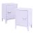 Set 2 buc noptiera Inari 57x40x30cm otel lila [en.casa] HausGarden Leisure