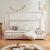 Pat casuta copii cu grilaj protectie Hesel 200x120cm lemn roz [en.casa] HausGarden Leisure