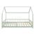 Pat casuta copii cu grilaj protectie Hesel 200x120cm lemn verde menta [en.casa] HausGarden Leisure
