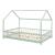 Pat casuta copii cu grilaj protectie Hesel 200x120cm lemn verde menta [en.casa] HausGarden Leisure