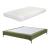 Pat tapitat cu saltea Lilla 160x200cm textil verde [en.casa] HausGarden Leisure