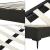 Pat tapitat cu saltea Lilla 160x200cm textil gri deschis [en.casa] HausGarden Leisure
