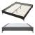 Pat tapitat cu saltea Lilla 160x200cm textil gri inchis [en.casa] HausGarden Leisure