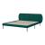 Pat tapitat Porvoo catifea 160x200 cm verde inchis [en.casa] HausGarden Leisure