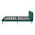 Pat tapitat Porvoo catifea 160x200 cm verde inchis [en.casa] HausGarden Leisure