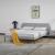 Pat tapitat Porvoo textil 160x200 cm gri [en.casa] HausGarden Leisure