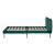 Pat tapitat Porvoo catifea 140x200 cm verde inchis [en.casa] HausGarden Leisure