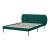 Pat tapitat Porvoo catifea 140x200 cm verde inchis [en.casa] HausGarden Leisure