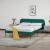 Pat tapitat Porvoo catifea 140x200 cm verde inchis [en.casa] HausGarden Leisure