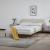 Pat tapitat Porvoo catifea 140x200 cm bej [en.casa] HausGarden Leisure
