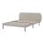 Pat tapitat Porvoo catifea 140x200 cm bej [en.casa] HausGarden Leisure