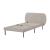 Pat tapitat Porvoo catifea 90x200 cm bej [en.casa] HausGarden Leisure