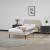 Pat tapitat Porvoo catifea 90x200 cm bej [en.casa] HausGarden Leisure