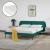 Pat tapitat cu saltea Porvoo 160x200 cm catifea verde inchis [en.casa] HausGarden Leisure