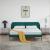Pat tapitat cu saltea Porvoo 160x200 cm catifea verde inchis [en.casa] HausGarden Leisure