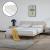 Pat tapitat cu saltea Porvoo 160x200 cm catifea bej [en.casa] HausGarden Leisure