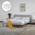 Pat tapitat cu saltea Porvoo 160x200 cm textil gri [en.casa] HausGarden Leisure