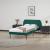 Pat tapitat Porvoo catifea 90x200 cm verde inchis [en.casa] HausGarden Leisure