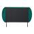 Pat tapitat Porvoo catifea 90x200 cm verde inchis [en.casa] HausGarden Leisure
