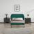 Pat tapitat Porvoo catifea 90x200 cm verde inchis [en.casa] HausGarden Leisure
