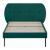 Pat tapitat cu saltea Porvoo 90x200 cm catifea verde inchis [en.casa] HausGarden Leisure