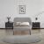 Pat tapitat cu saltea Porvoo 90x200 cm textil gri [en.casa] HausGarden Leisure
