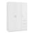 Kleiderschrank Finning 176x120x52 cm 3 Schubladen Weiß [en.casa] HausGarden Leisure