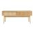Fernsehtisch Landskrona 115x40x48 cm mit zwei Schiebetüren Eicheoptik [en.casa] HausGarden Leisure