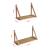 Set 2 rafturi perete masuri diferite Utsira maro efect stejar [en.casa] HausGarden Leisure