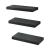 Set 3 buc raft perete Stranda 38x17x3,5 cm negru [en.casa] HausGarden Leisure