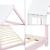 Pat casuta copii design semi deschis Tostedt 90x200 cm brad roz/alb [en.casa] HausGarden Leisure