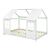 Pat casuta copii design semi deschis Tostedt 120x200 cm brad verde menta alb [en.casa] HausGarden Leisure