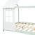 Pat casuta copii design semi deschis Tostedt 120x200 cm brad verde menta alb [en.casa] HausGarden Leisure