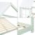 Pat casuta copii design semi deschis Tostedt 120x200 cm brad verde menta alb [en.casa] HausGarden Leisure