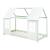 Pat casuta copii design semi deschis Tostedt 90x200 cm brad verde menta/alb [en.casa] HausGarden Leisure