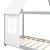 Pat casuta copii design semi deschis Tostedt 90x200 cm brad gri/alb [en.casa] HausGarden Leisure