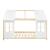 Pat casuta copii design semi deschis Tostedt 120x200 cm brad efect lemn alb [en.casa] HausGarden Leisure