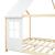 Pat casuta copii design semi deschis Tostedt 120x200 cm brad efect lemn alb [en.casa] HausGarden Leisure