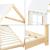 Pat casuta copii design semi deschis Tostedt 90x200 cm brad efect lemn/alb [en.casa] HausGarden Leisure