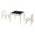 Set masa cu 2 scaune copii si tabla desenat Smedjebacken natur alb negru [en.casa] HausGarden Leisure