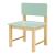 Set masa cu scaun copii design cu compartiment depozitare Skjåk natur verde menta [en.casa] HausGarden Leisure