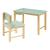 Set masa cu scaun copii design cu compartiment depozitare Skjåk natur verde menta [en.casa] HausGarden Leisure